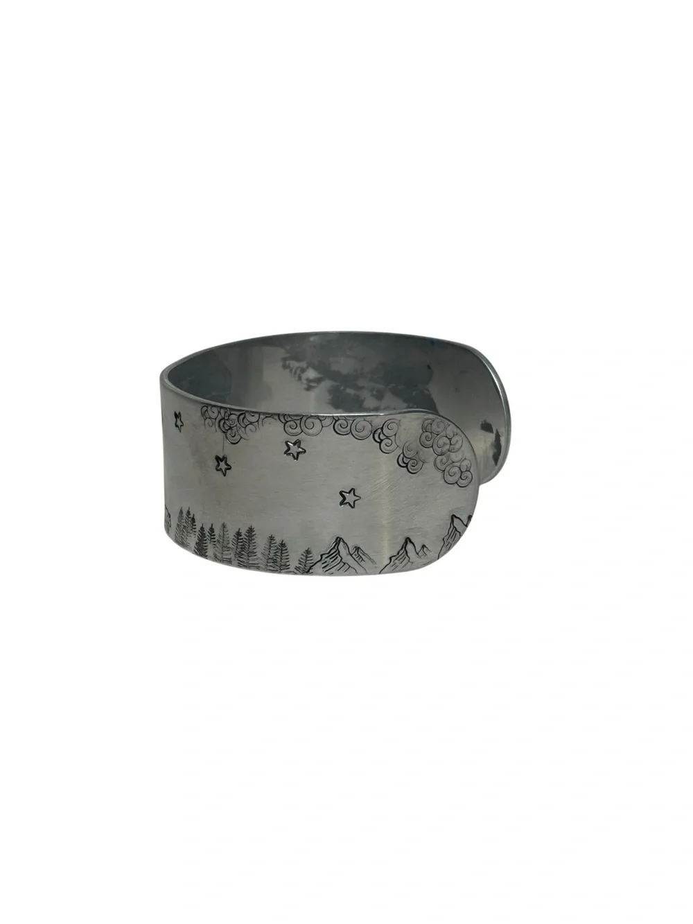 Handmade Alaskan Bear Family Adjustable Wide Cuff Bracelet